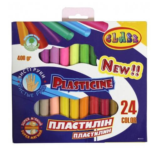 Пластилін "Class" ECO 24кол 400гр., 7629, шт Київ - фото 1