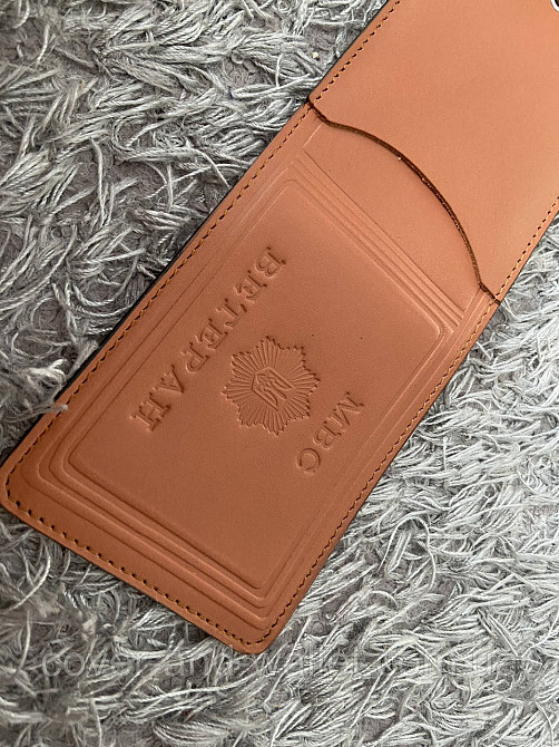 Шкіряна обкладинка ветеран МВС з кишенею для карток Київ - фото 6