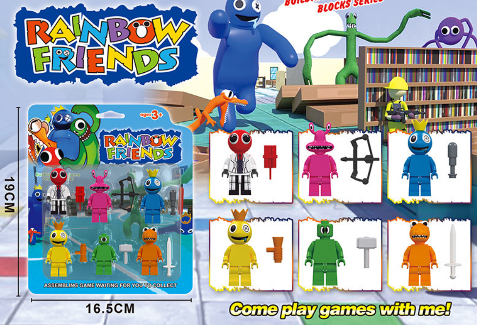 Дитячий набір фігурок Лего Райдужні Друзі 6 шт, Rainbow Friends іграшки ( 26763 ) Харків - фото 9