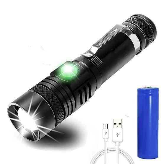 Ліхтарик на USB зарядкою для дому, Військовий армійський ліхтар нашоломний, Надпотужний ліхтар лід LN-52 Львів