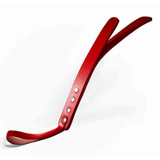 Падл двошаровий Feral Feelings Leather Mini Paddle Red, натуральна шкіра, red Sex Aura Київ