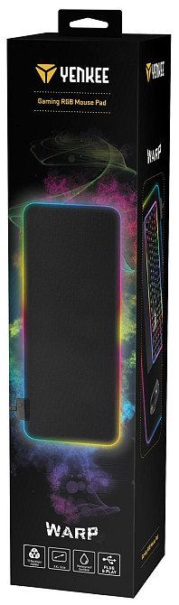 Килимок для мишi Yenkee YPM 3006 Gaming RGB pad WARP (7090583) Київ - фото 4