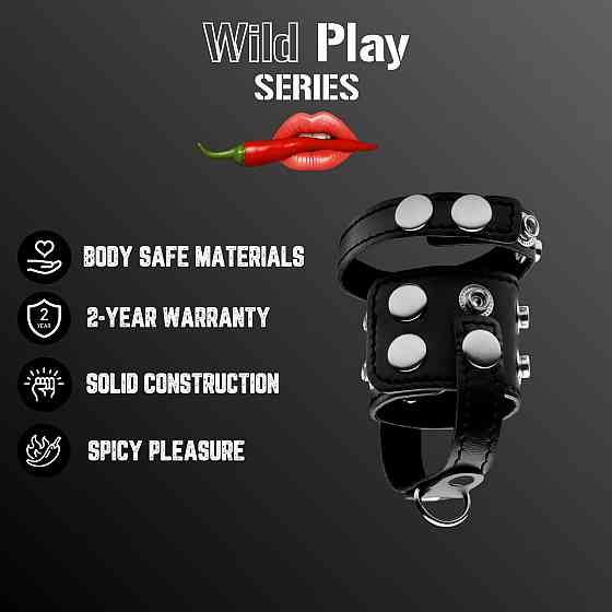 Бондажний ремінець - Erospace Wild Play Cock And Ball Strap C20 Sex Aura Київ