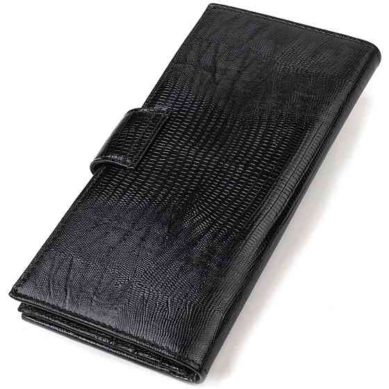 Тонкий гаманець для чоловіків з натуральної шкіри з тисненням CANPELLINI 21913 Чорний Київ