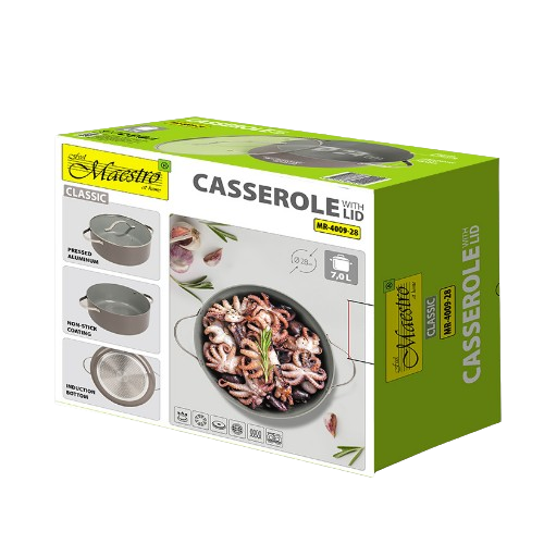 Каструля 7л з кришкою а/п Ceramic MR-4009-28 Maestro Житомир