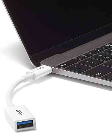 Адаптер USB-C в USB-A 3.1 Gen1 кабель перехідник 5Gbps високошвидкісний для ноутбука смартфона iPhone 16 15 білий OTG конвертер Київ