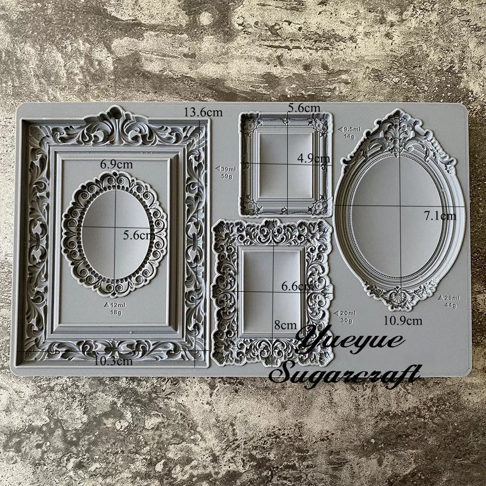 Молд силиконовый Рамки 25 на 15 см серый Киев - изображение 2
