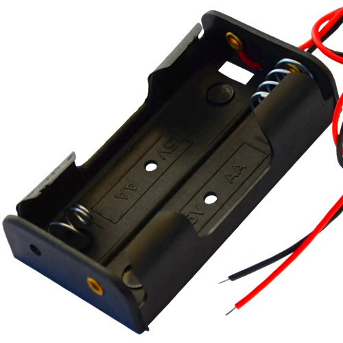 Корпус для двох батарейок типу АА 30х58мм, з дротами Полтава - фото 1