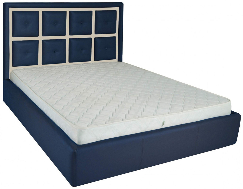 Кровать Windsor Comfort 140 х 190 см Fly 2227/2207 С подъемным механизмом и нишей для белья Сине-бежевый Днепр - изображение 8