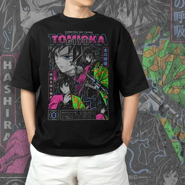 Футболка для подростка мальчика с принтом Клинок, рассекающий демонов Гію Томіока 4 Размер 160 Anime10965 Днепр - изображение 5