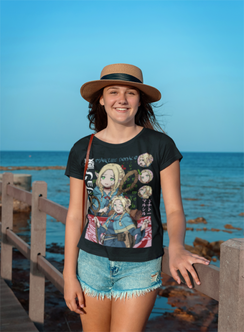 Футболка з аніме принтом Маркілле Конкернед Делікіоус Ін оверсайз (S/M/L) Чорний AnimeJ0654 Дніпро - фото 3