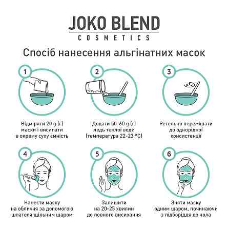 Альгінатна маска Joko Blend заспокійлива з екстрактом зеленого чаю і алое вера 200 г 4823099500260 Винница