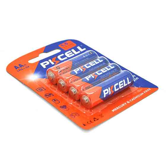 Батарейка щелочная PKCELL 1.5V AA/LR6, 4 штуки в блистере цена за блистер, Q12 Полтава