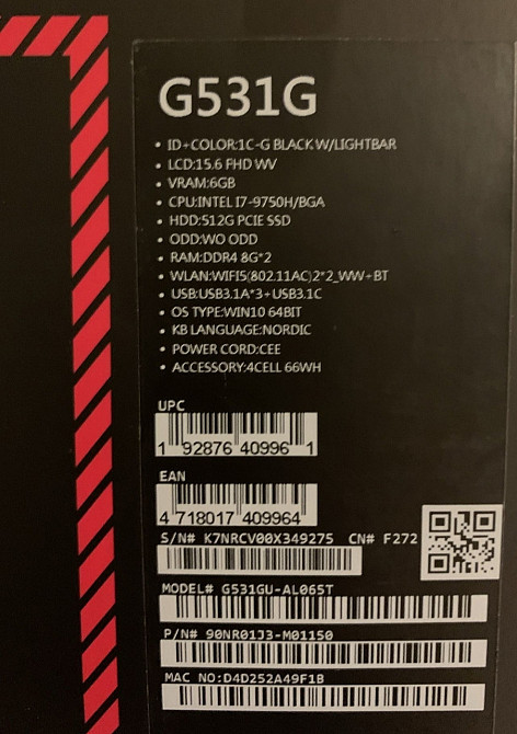 Ноутбук ASUS ROG G531G 1660Ti. Киев - изображение 3