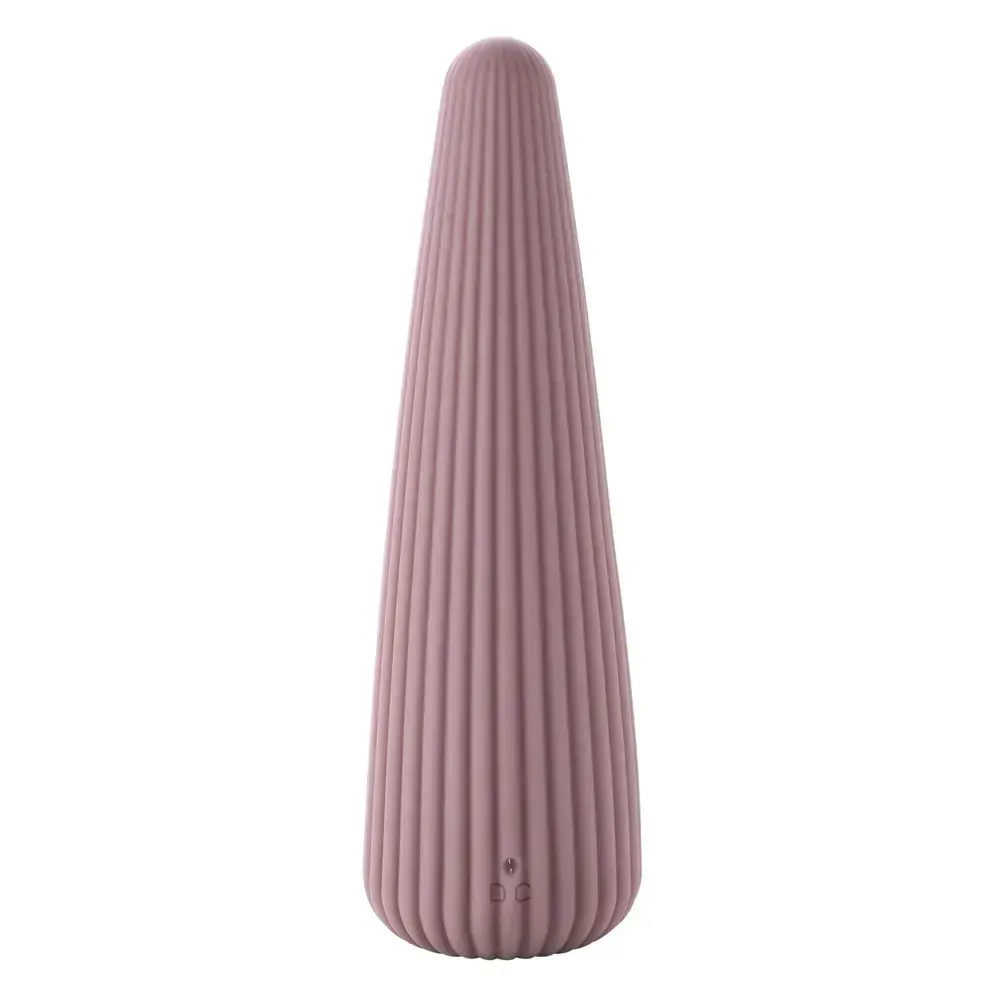 Вібратор для клітора Sweet Em Cone у формі конуса, ребристий, фіолетовий, 12,8 × 3,8 см Sex Aura Київ - фото 3