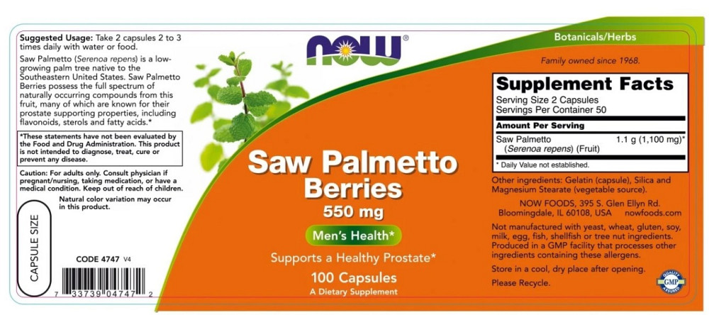 SAW PALMETTO 550mg | 100 vcaps | Луцьк - фото 3