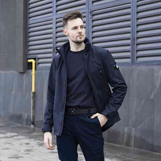 Куртка мужская демисезонная с капюшоном Нави Pobedov Motive Киев