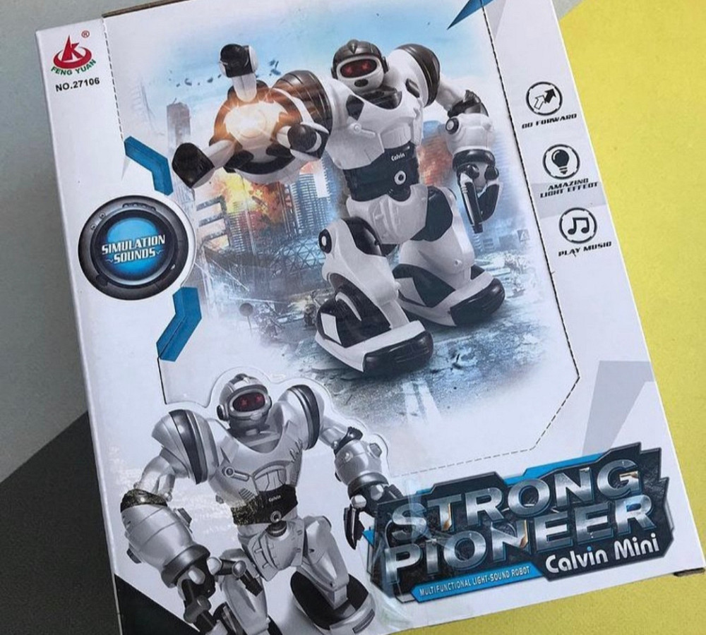 Робот со световыми и звуковыми эффектами бело-черный Киев - изображение 1