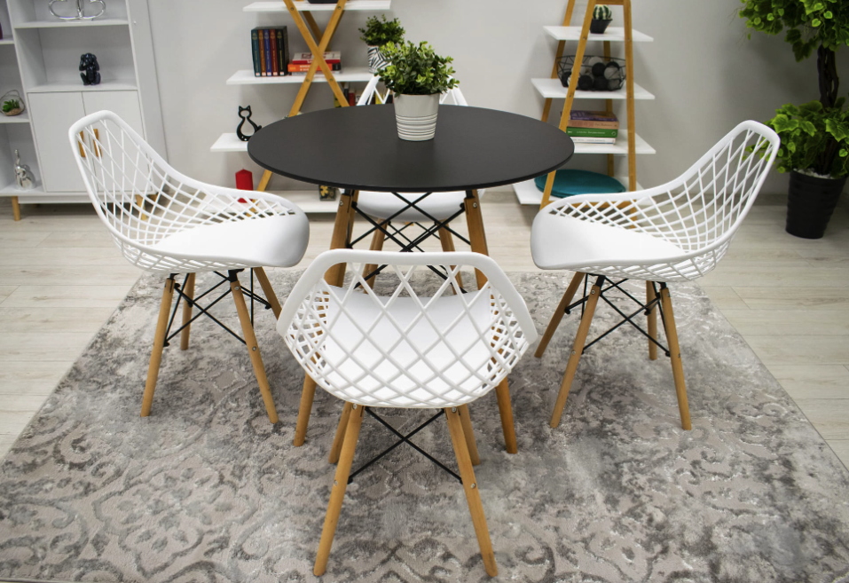 Стілець Leobert Sakai з дерев'яними ніжками ажурна спинка білий Київ - фото 6