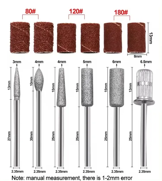 Набір насадок 12 шт. у коробці алмазний бор бур-сушарка насадка для гравера-дрімель Dremel Полтава - фото 1