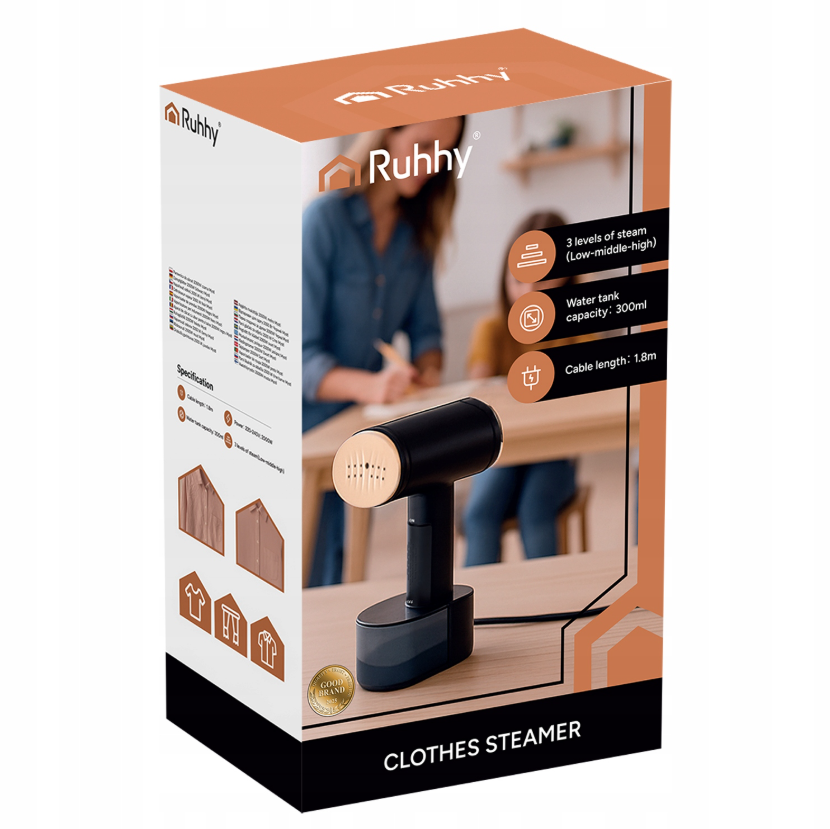 Відпарювач для одягу з сенсорним дисплеєм 300 мл Ruhhy (26339) 2000 Вт Нововолинськ - фото 7