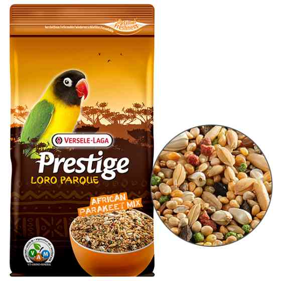 Versele-Laga Prestige Loro Parque African Parakeet Mix ВЕРСЕЛЕ-ЛАГА ПРЕСТИЖ ЛОРО ПАРК АФРИКАНСКИЙ ДЛИННОХВОСТЫЙ ПОПУГАЙ полнорационный корм для карлик Киев
