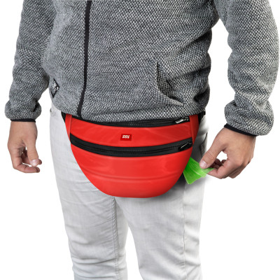 Поясная сумка-бананка для собак WAUDOG Family 33х17х10 см красная (56893) Винница - изображение 5