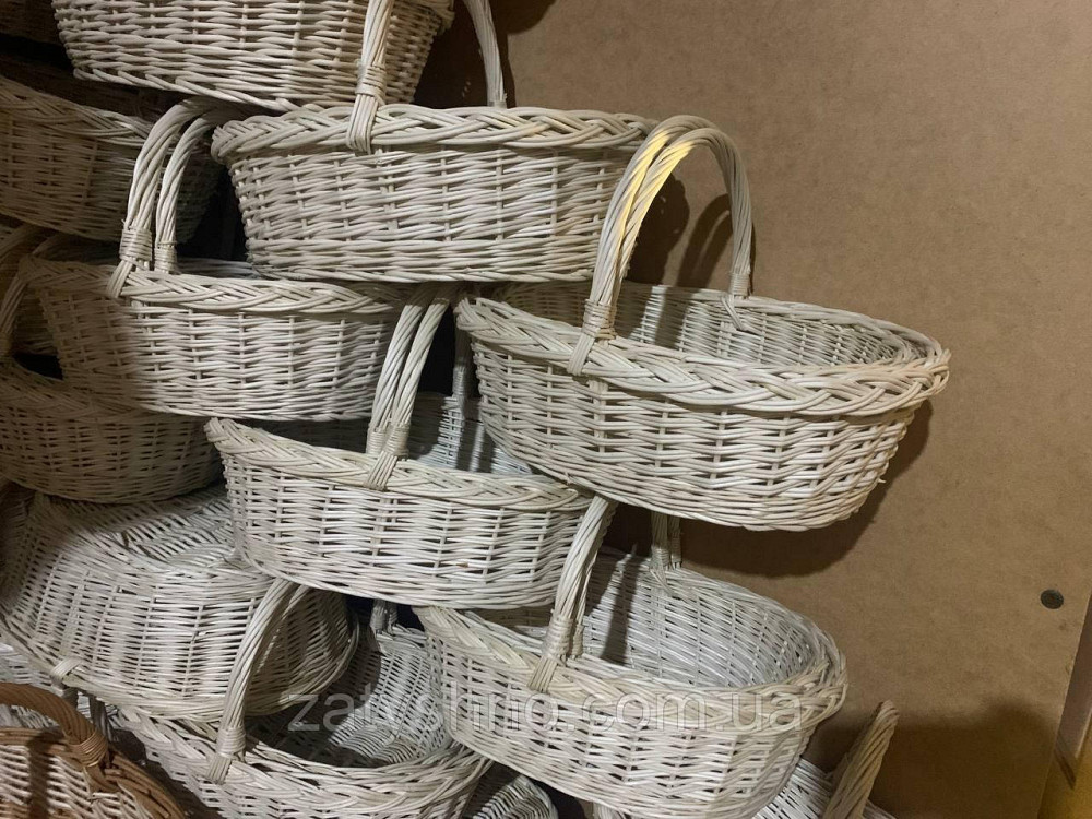 Кошики з ручкою, білі, в наборі 2 шт. Київ - фото 2