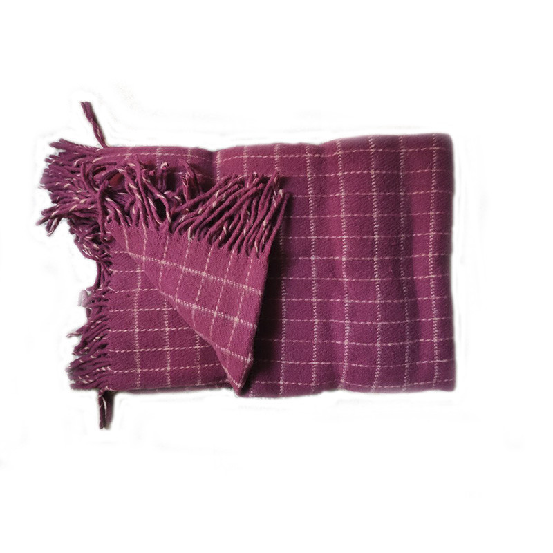 Плед із вовни мериноса 140×200 бордовий 1к Київ - фото 1