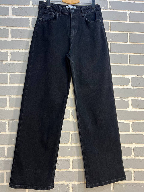 Джинсы женские Bella 4511 увеличенные размеры палаццо равны от бедра стрейчевые, черный, 44, 44, 90  Одесса - изображение 3