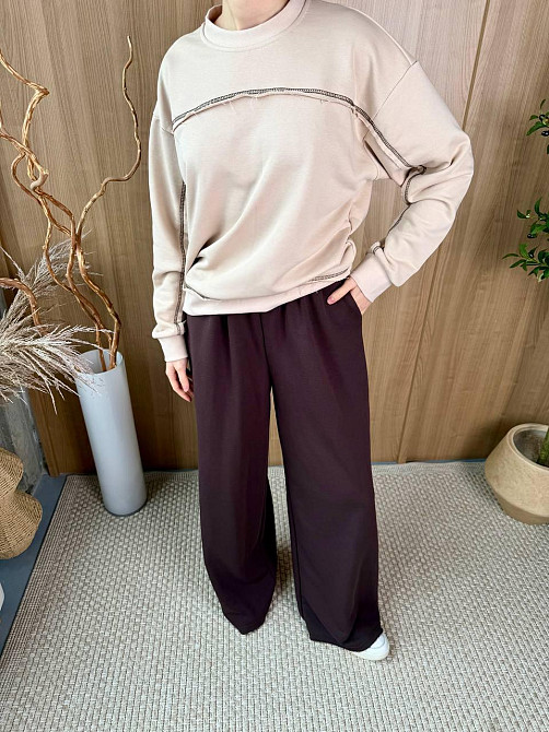 Женский стильный повседневный костюм из трехнитки диагональ Одесса - изображение 1