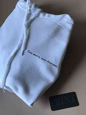 Чоловіча/Жіноча толстовка з капюшоном і принтом Таке життя,воно бентеже Чернівці