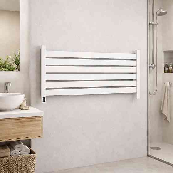 Електрична сушарка для рушників NAVIN Largo 1100х500 Sensor з Wi-Fi, широкий правосторонній, білий оксамит Київ