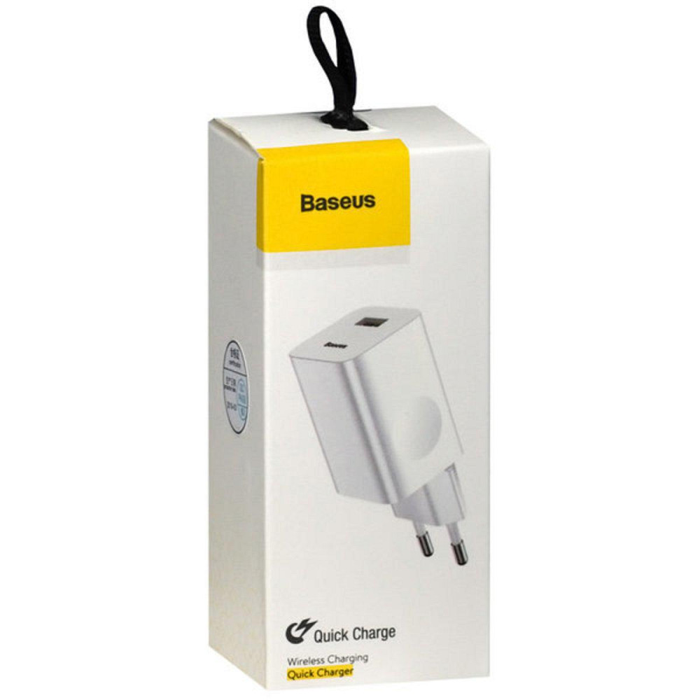 Мережевий зарядний пристрій Baseus Home Charger 1USB QC3.0 12V / 2A, колір білий CCALL-BX02 Одеса - фото 2