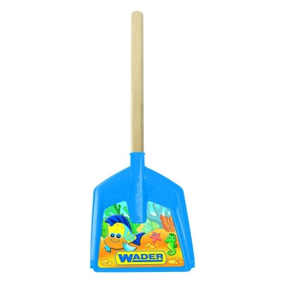 Игрушка для песка Wader Лопатка короткая с деревянной ручкой голубой (72351) Винница - изображение 1