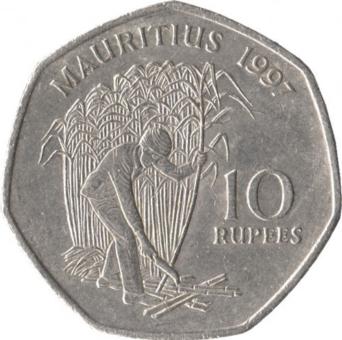 Монета 10 рупій 1997-2000, Маврикій (АБ) Полтава - фото 1