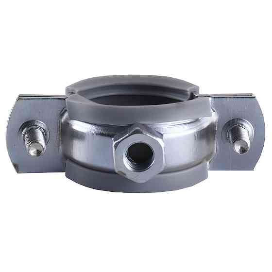 Хомут в сборе CR 3/4″ (25-30мм) с винтом-шурупом 8*80 и дюбелем в уп., серый (000006303) Киев