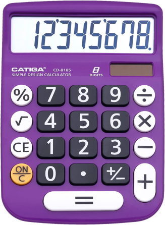 Настольный калькулятор CATIGA 8-значный, большой LCD-дисплей, солнечная батарея и батарейка, большие кнопки, для офиса, школы, дом Киев