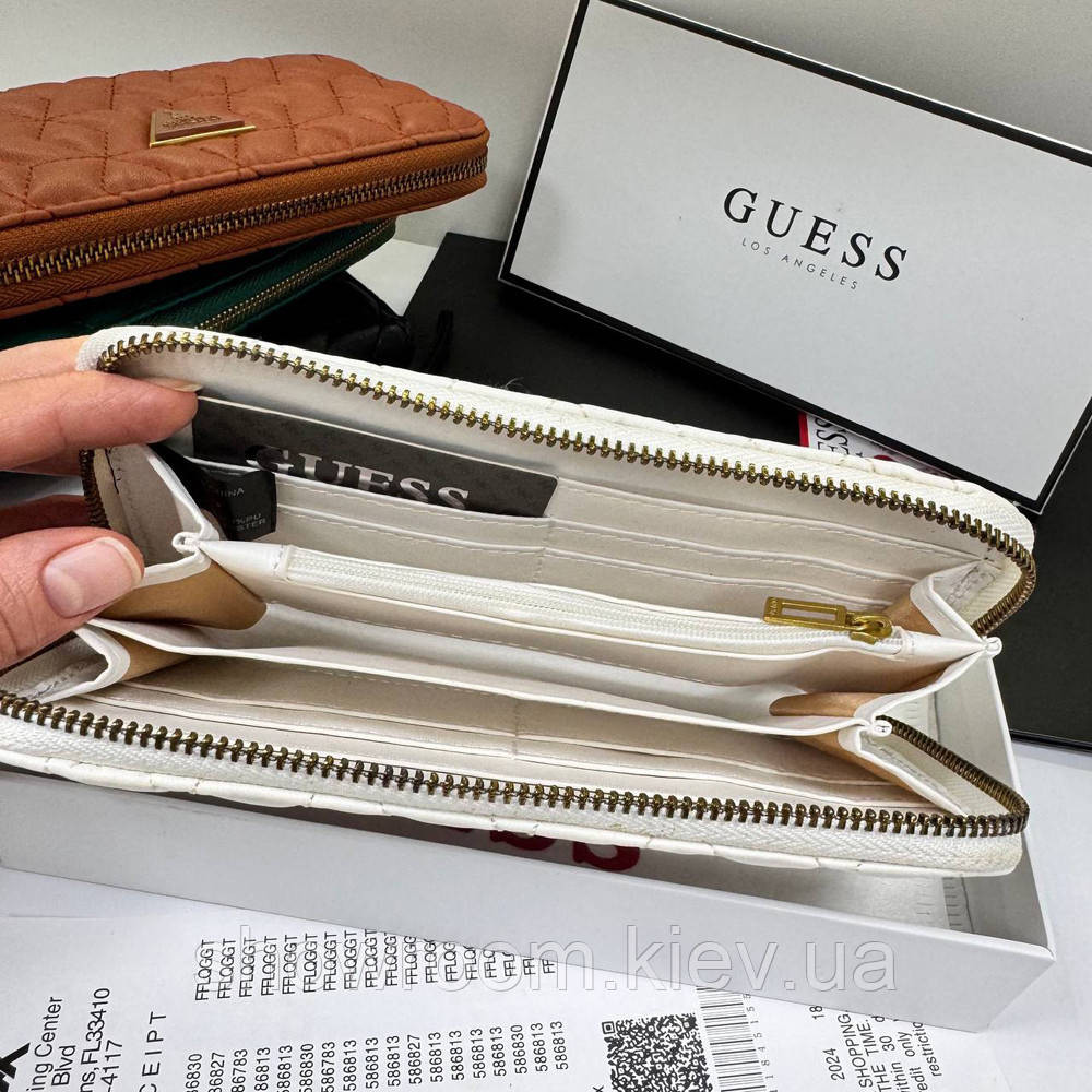 Жіночий гаманець на змійці Guess (7870) білий Київ - фото 4