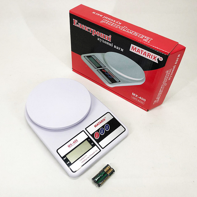 Ваги для кухні в грамах MATARIX MX-400 10 кг, Ваги для кавового порошку, Маленькі UK-408 електронні ваги Київ - фото 8
