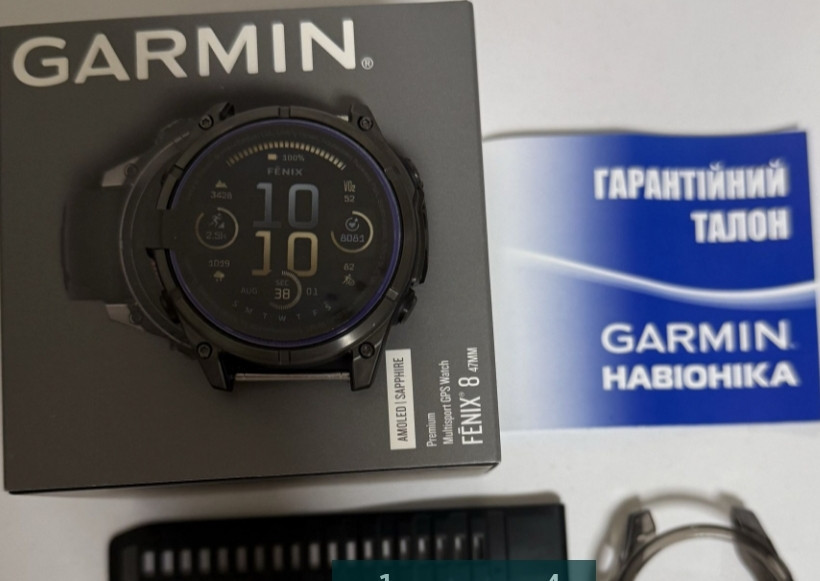 Смарт-Часи Garmin Fenix 8 amoled sapphire 47 mm Київ - фото 4