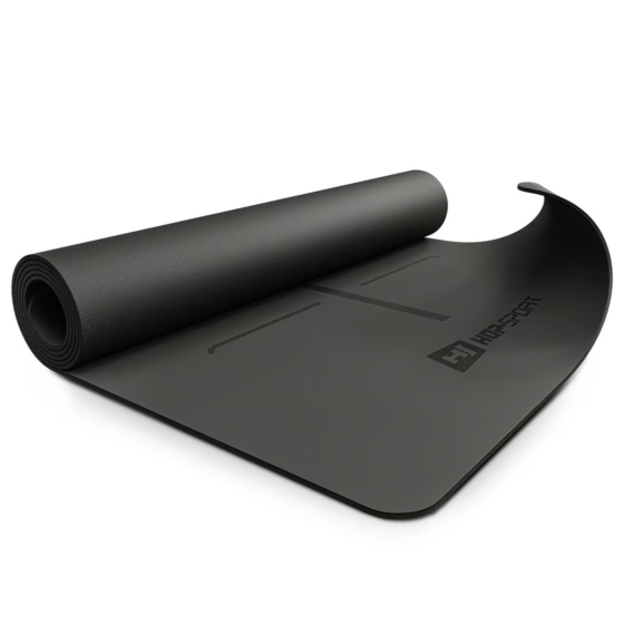 Йога-мат Hop-Sport PU 0,5см 183 x 68см HS-P005GM чорний Київ