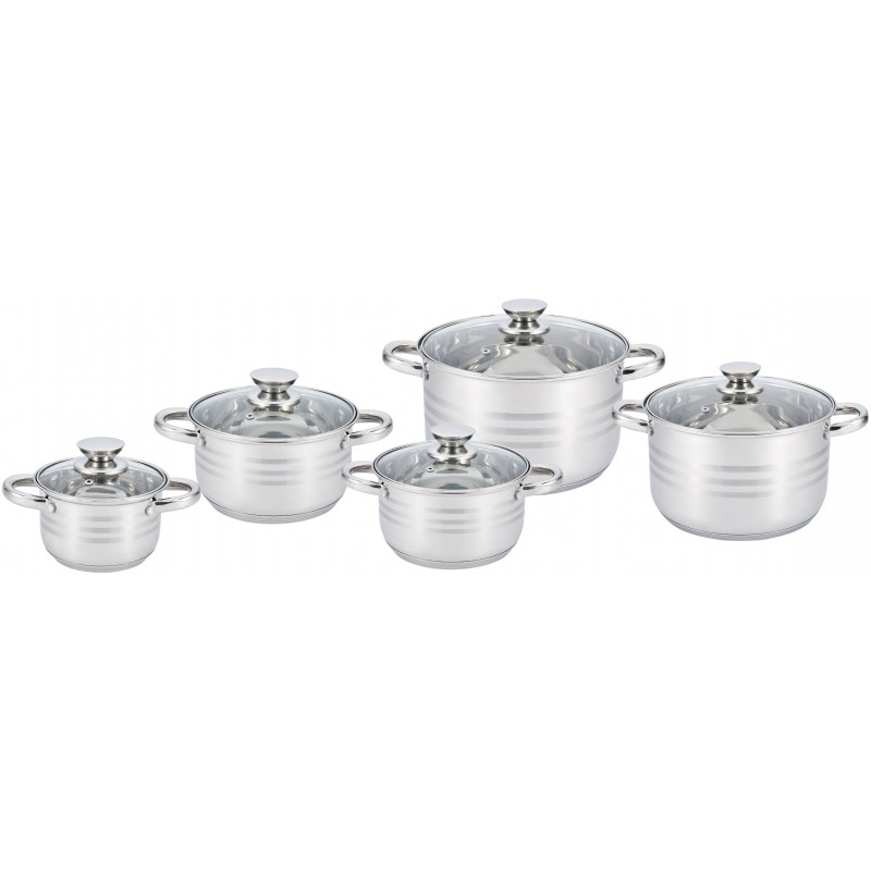 Набор кастрюль UNIQUE UN-5034 из пищевой нержавеющей стали с крышками разных размеров Одесса - изображение 3