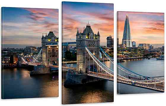 Модульна картина у вітальню/ спальню Лондон   Art-582_3 70x130 см Київ