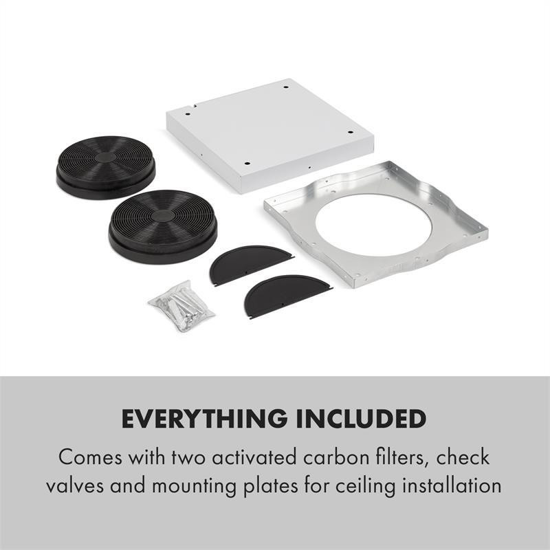 Островная вытяжка Tron Ambience Ø38см рециркуляция 540м³/ч LED белый белый (Германия, читать описание) Ровно - изображение 10