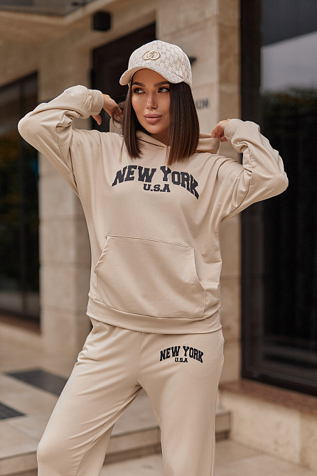 Жіночий трикотажний спортивний костюм "America" | Норма і батал | Розпродаж моделі Київ - фото 6