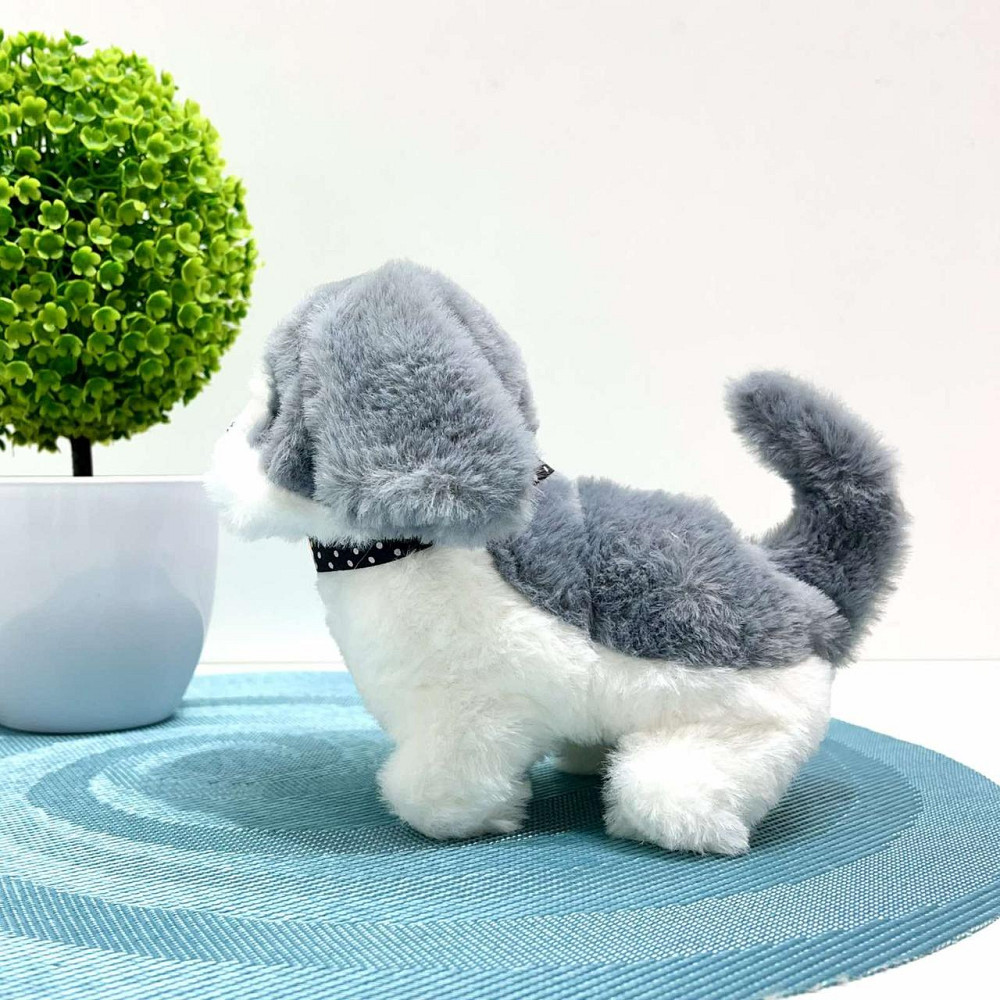 Собачка інтерактивна ходить гавкає ворушить хвостиком головою Біла із сірим (688-122A) Чернігів - фото 4