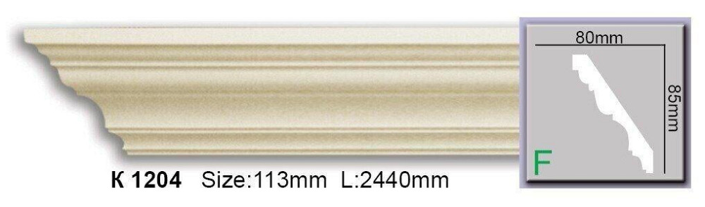 Карниз гладкий поліуретановий Harmony K 1204 Дніпро - фото 1