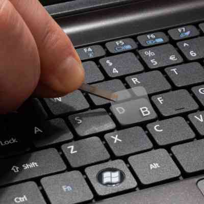 Наклейка на клавиатуру SampleZone прозрачная, белый (SZ-N-W) Винница