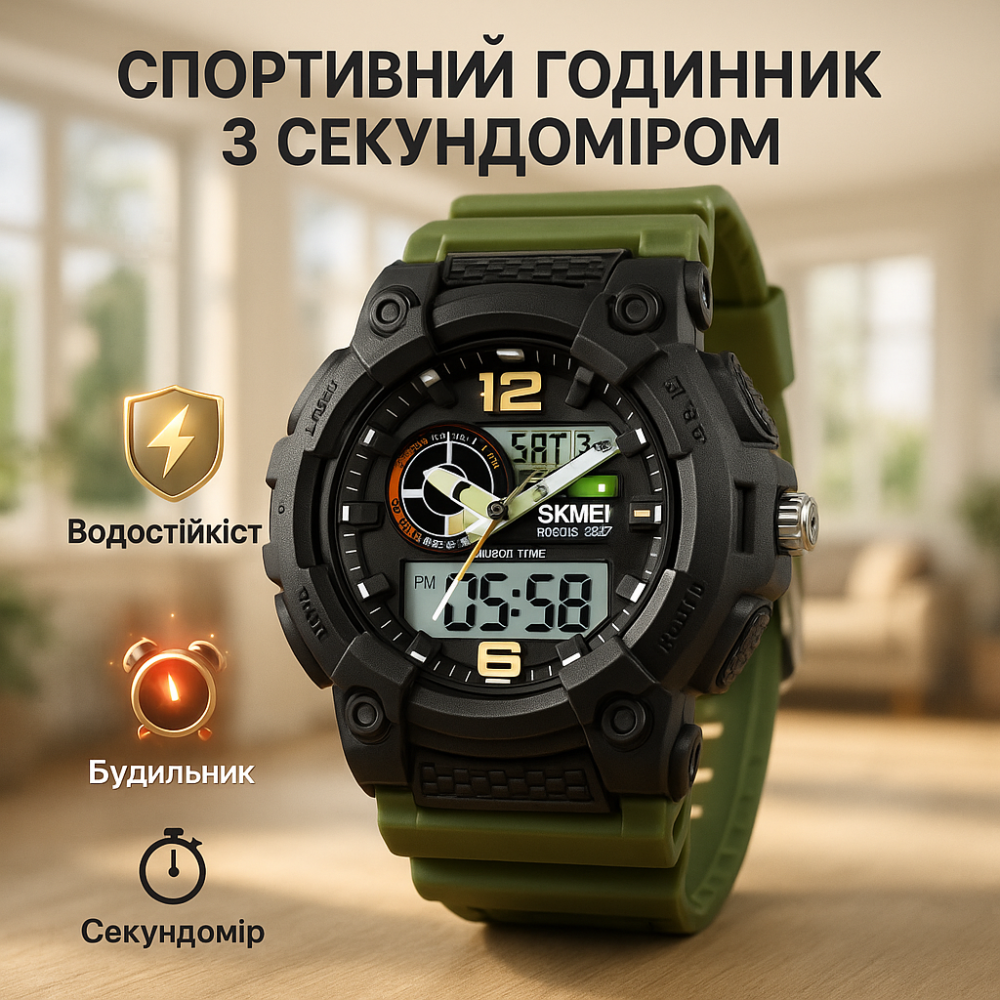 Часы военные мужские SKMEI, Часы туристические для выживания, Часы для походов Спецназ WZ-40 Львов - изображение 5